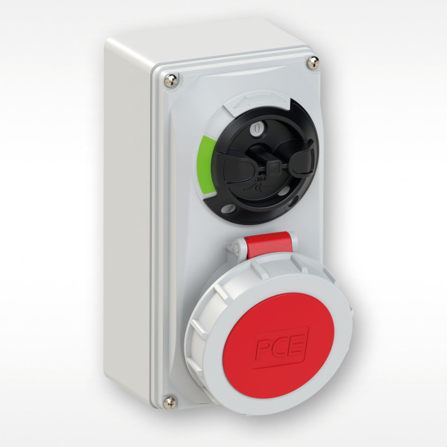 CEE-switched interlocked sockets compact series 1632A